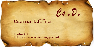 Cserna Dóra névjegykártya
